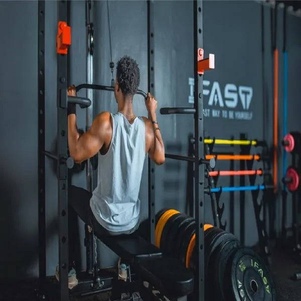 Multi-Function Power Cage with Adjustable Pull-Up & Squat Rack