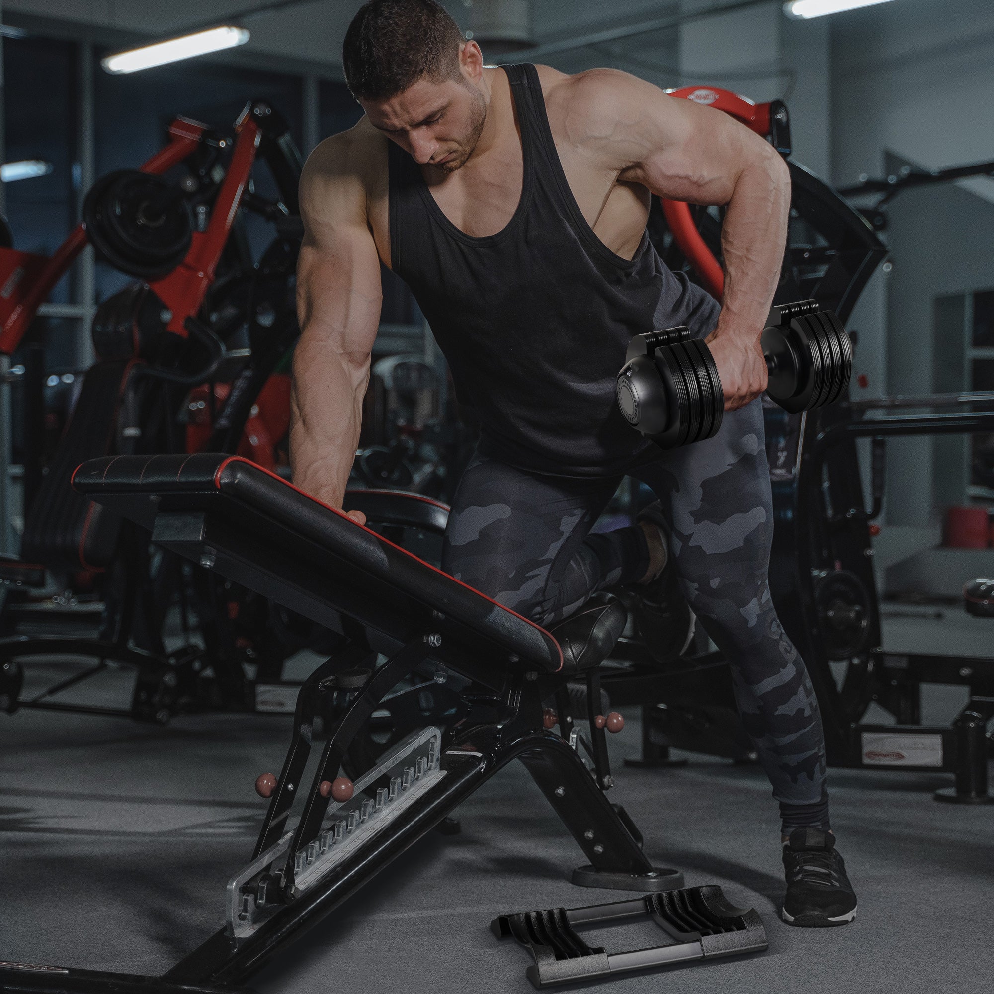 lb Adjustable Dumbbell Set – Steel & Plastic Plates