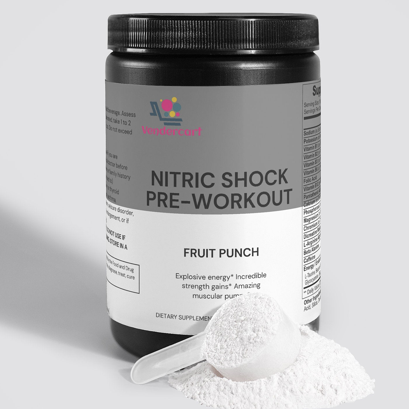 Nitric Shock Pre-Workout – Energy, Strength & Focus (Fruit Punch)