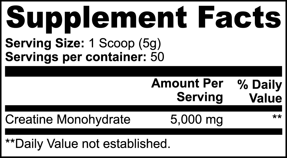Creatine Monohydrate(100% Pure)