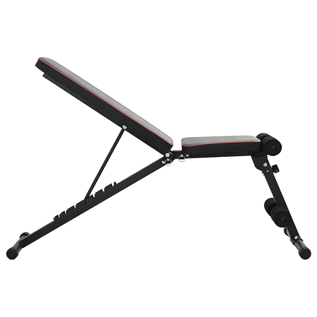 Adjustable incline and decline weight bench designed for home strength training