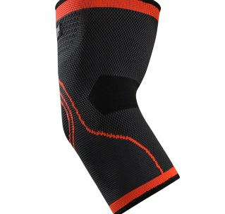 Weightlifting elbow sleeves worn during workout