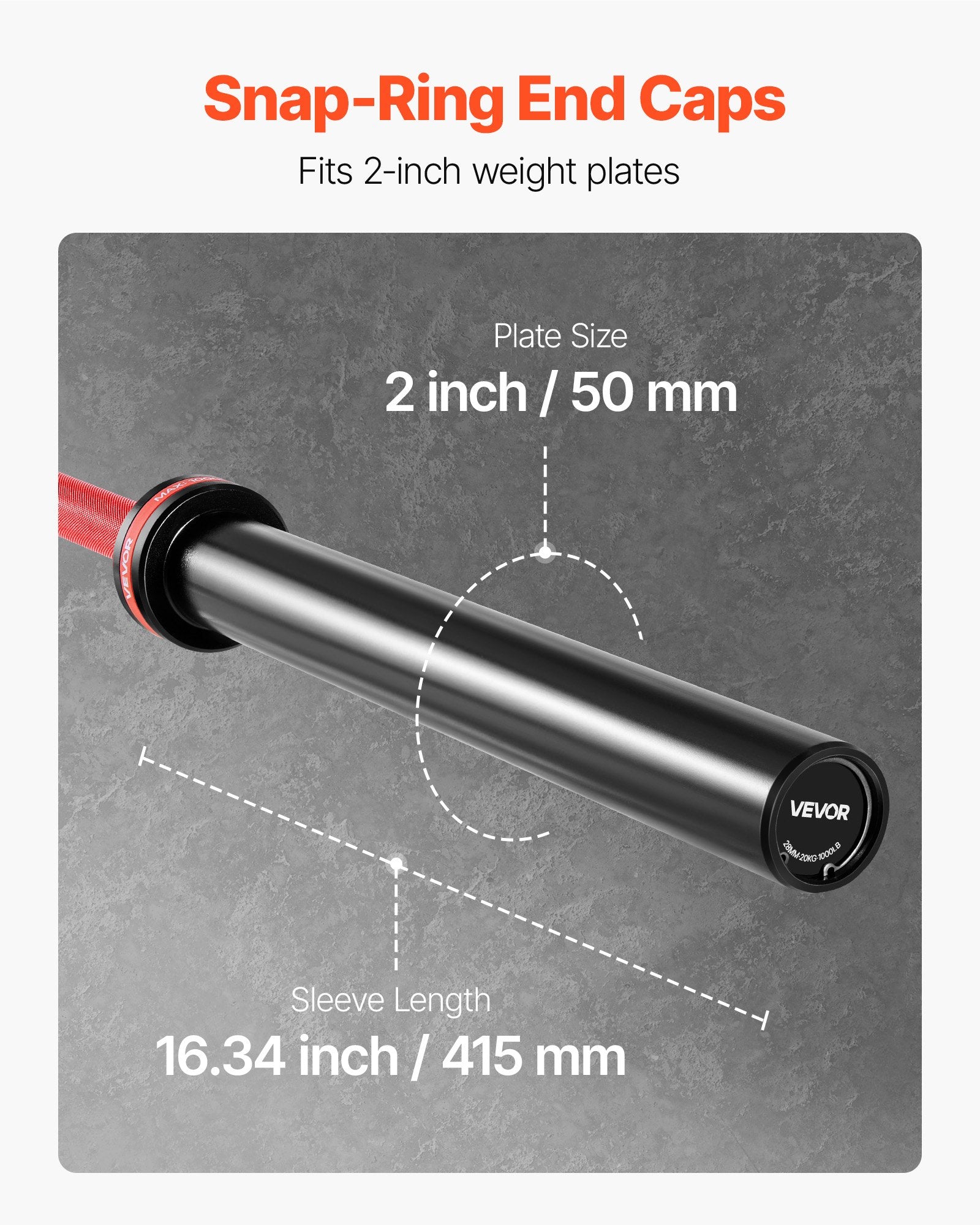 7ft Olympic Barbell – 1000 lb Capacity, 28mm Grip, 2” Sleeves