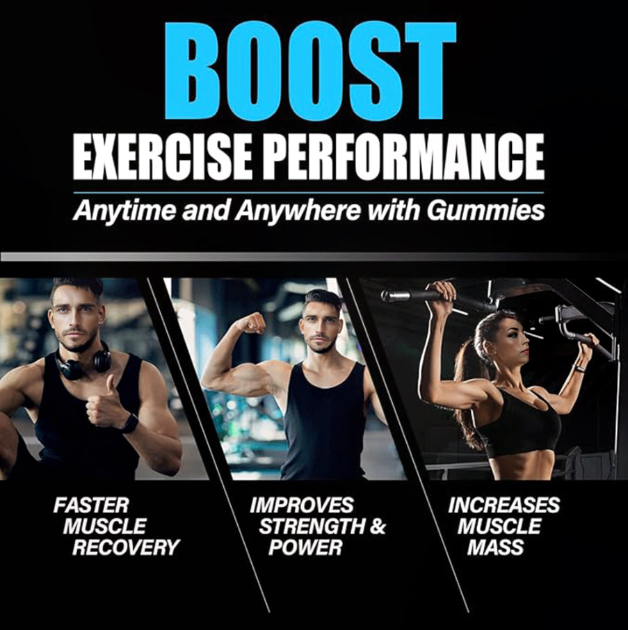 Creatine monohydrate gummies supplement for weightlifting and fitness