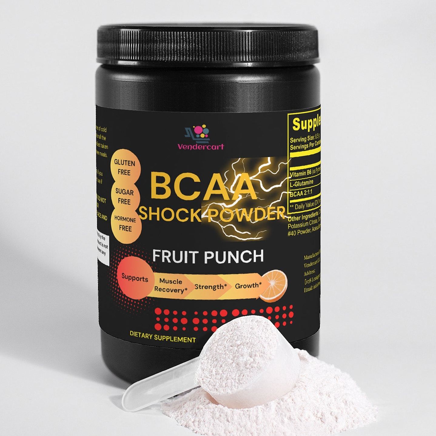 BCAA Shock Powder – Fuel Muscle Growth, Enhance Recovery & Boost Performance (Fruit Punch)