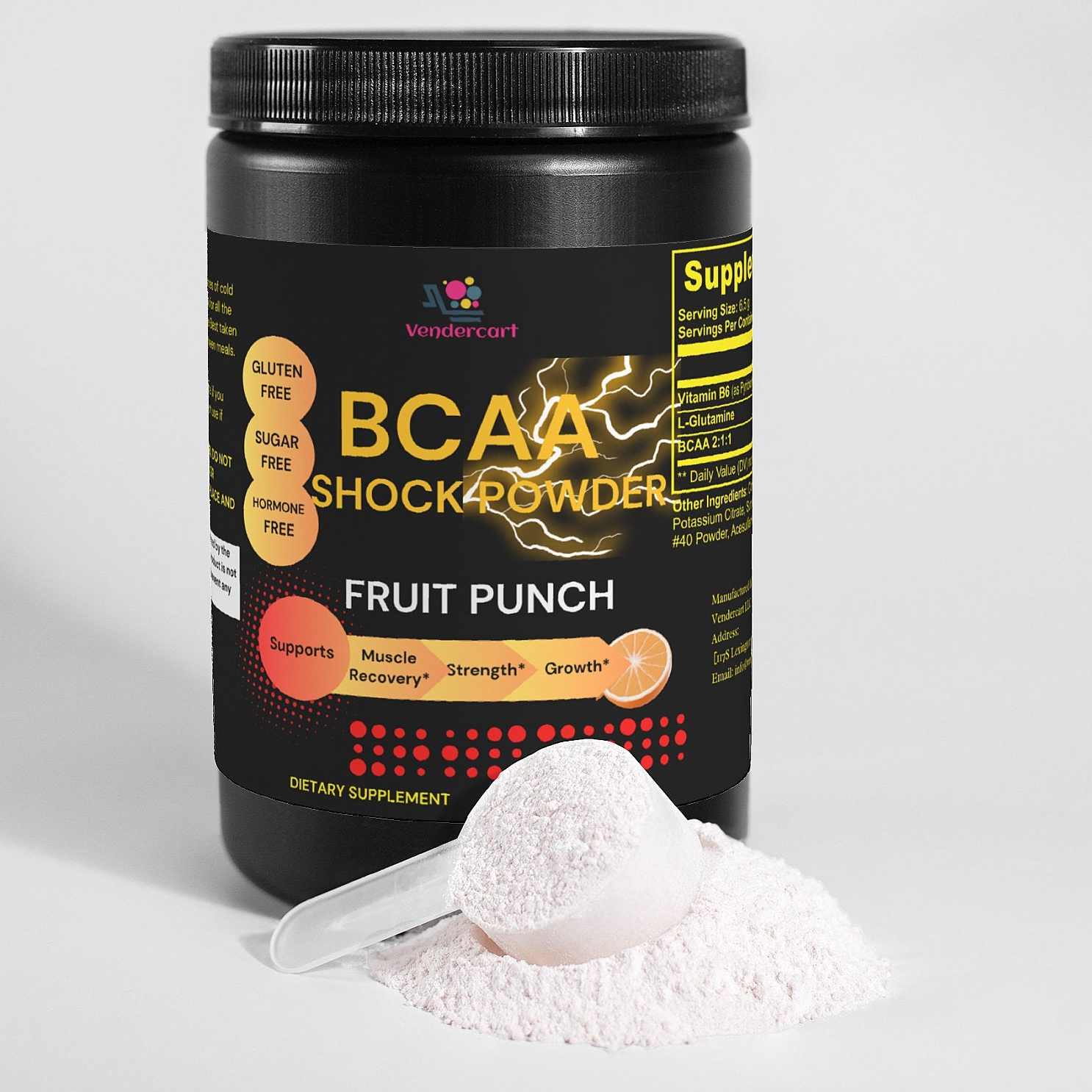 BCAA Shock Powder – Fuel Muscle Growth, Enhance Recovery & Boost Performance (Fruit Punch)