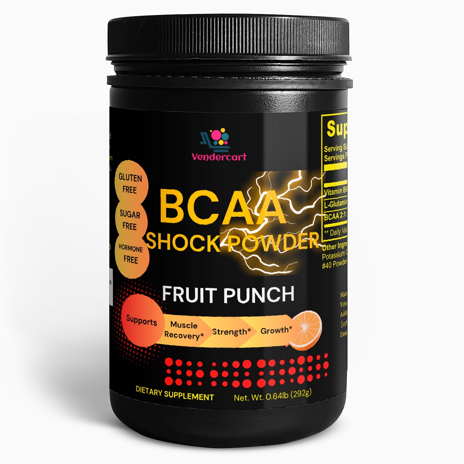 BCAA Shock Powder – Fuel Muscle Growth, Enhance Recovery & Boost Performance (Fruit Punch)