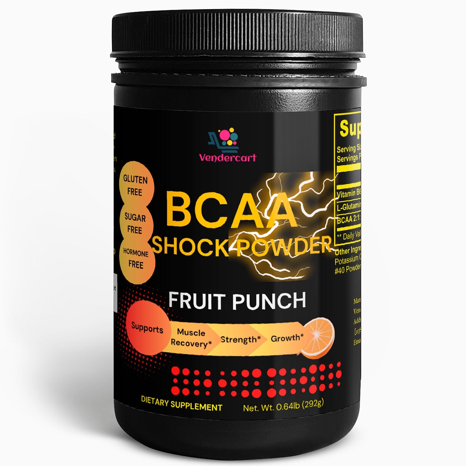 BCAA Shock Powder – Fuel Muscle Growth, Enhance Recovery & Boost Performance (Fruit Punch)