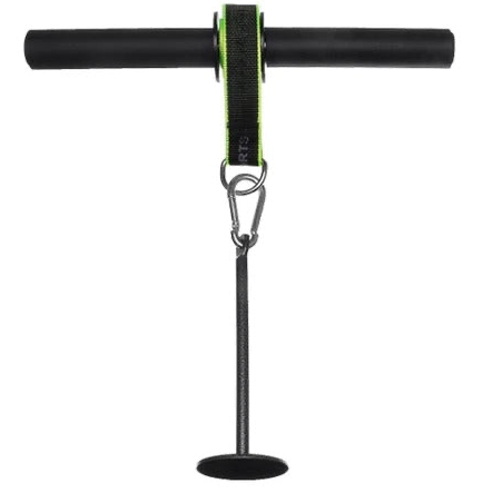 Wrist roller grip strength trainer in use