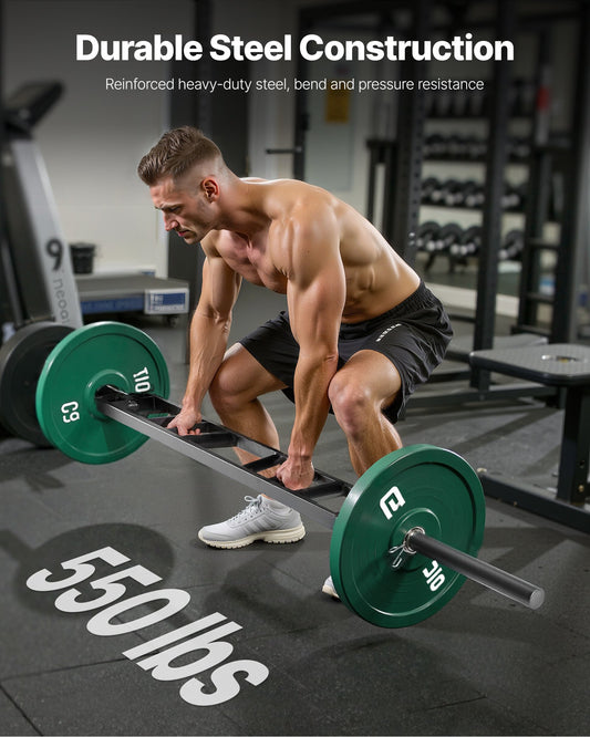 Multi-Grip Swiss Bar (550LB Capacity) – Neutral Grip Barbell for Safer Pressing & Upper Body Strength