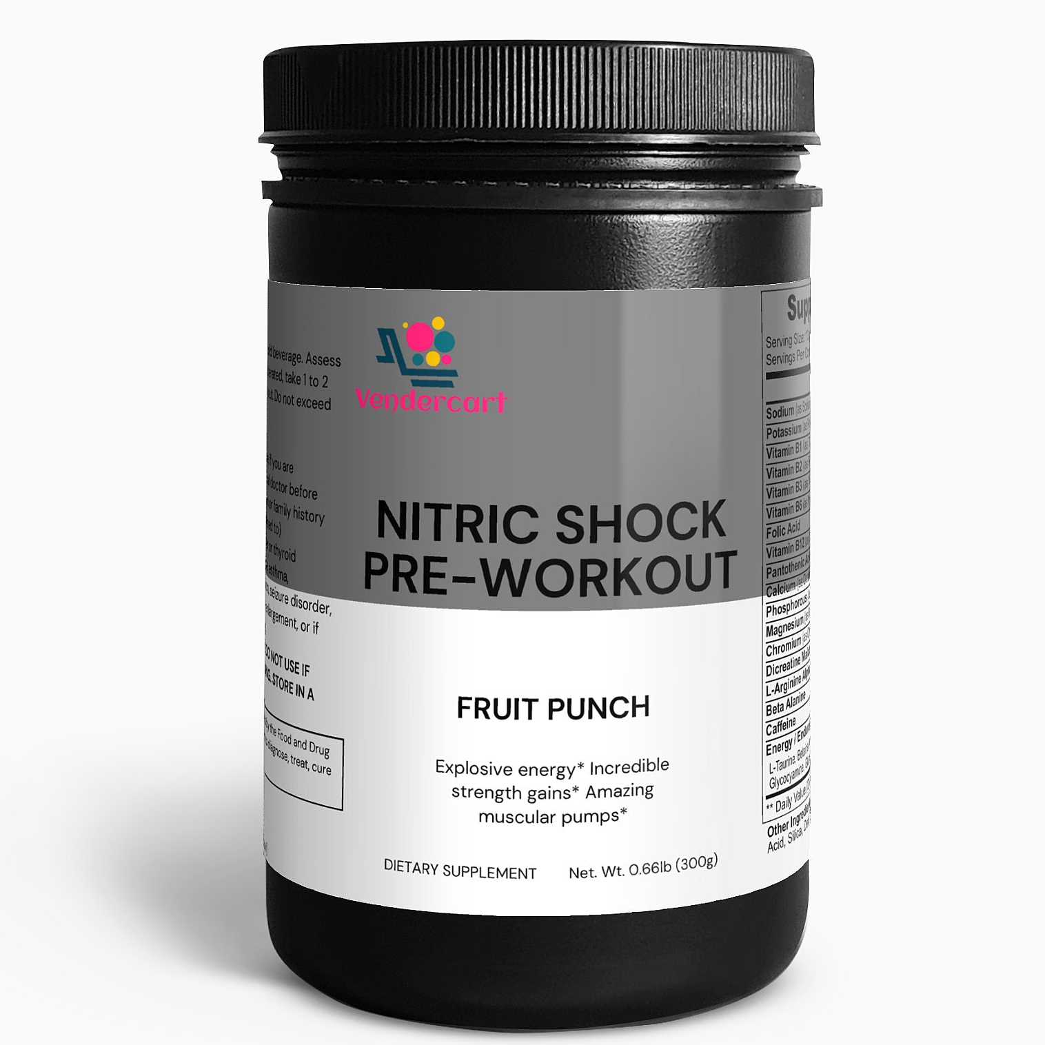 Nitric Shock Pre-Workout – Energy, Strength & Focus (Fruit Punch)