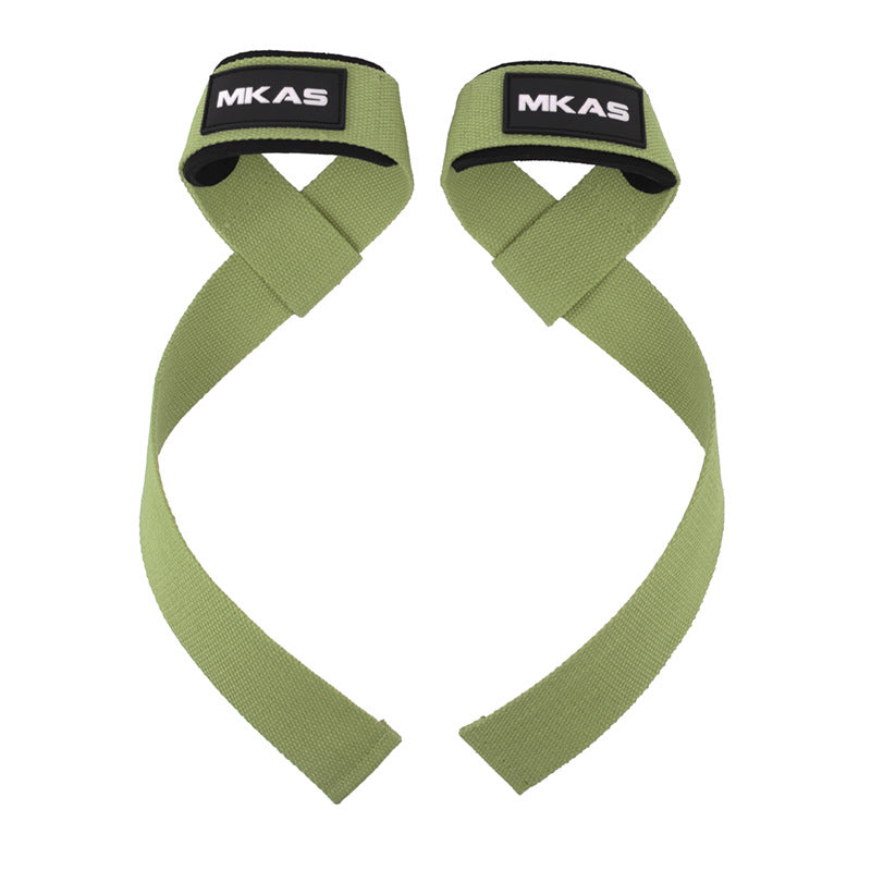 MKAS wrist lifting straps showing wrap design and stitching