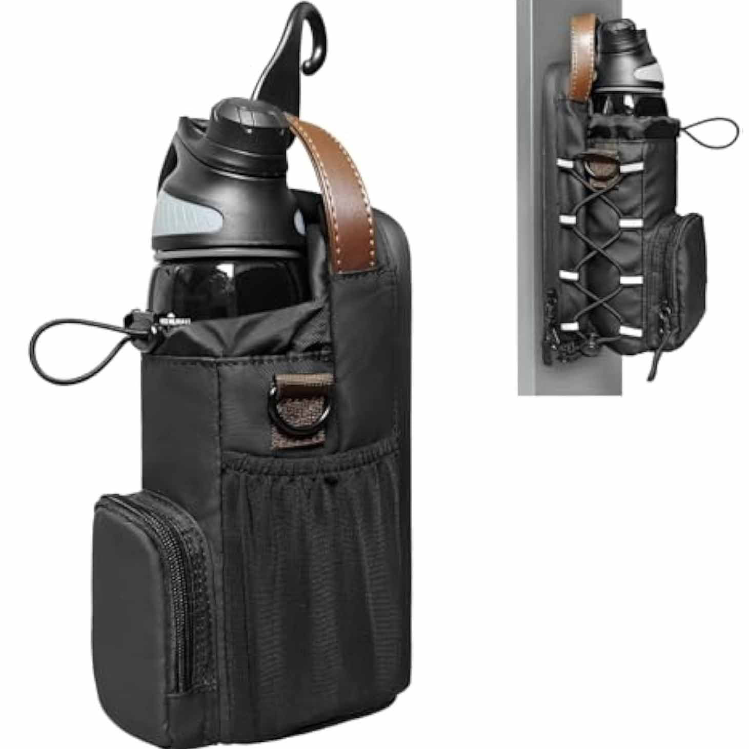 Magnetic Gym Water Bottle Holder Bag