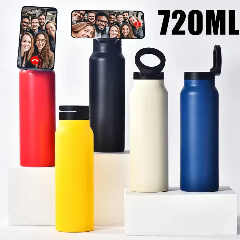 🧲Magnetic Phone Mount Water Bottle – Enhanced Magnet Grip