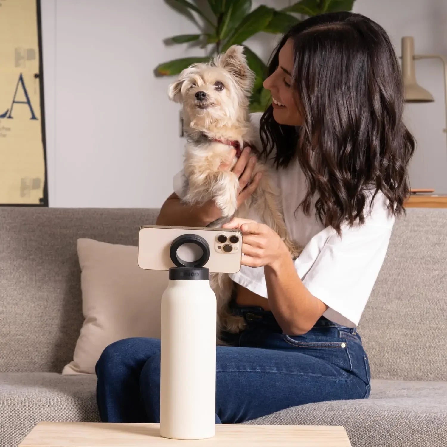 🧲Magnetic Phone Mount Water Bottle – Enhanced Magnet Grip