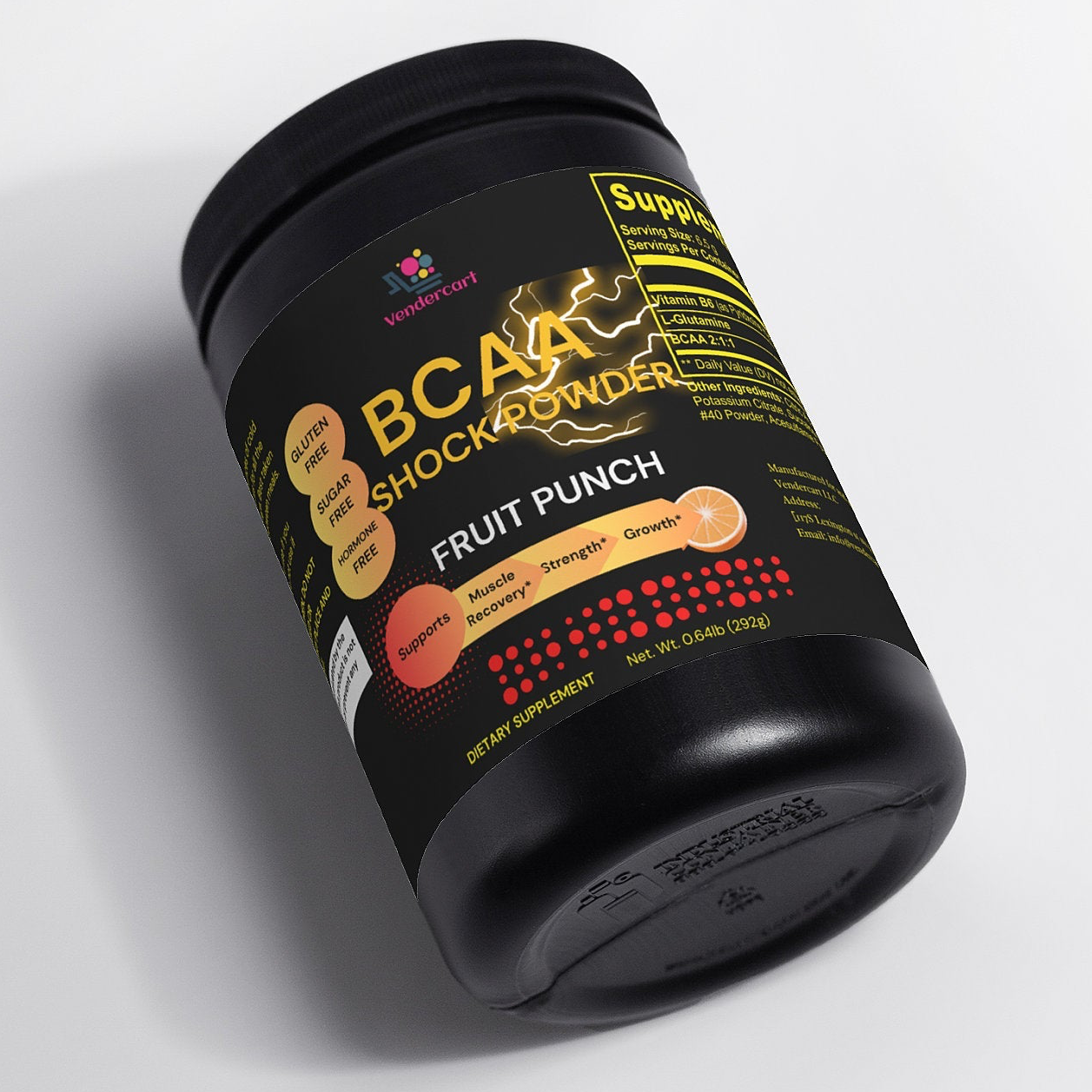 BCAA Shock Powder – Fuel Muscle Growth, Enhance Recovery & Boost Performance (Fruit Punch)