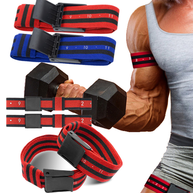 Blood flow restriction training bands for strength workouts