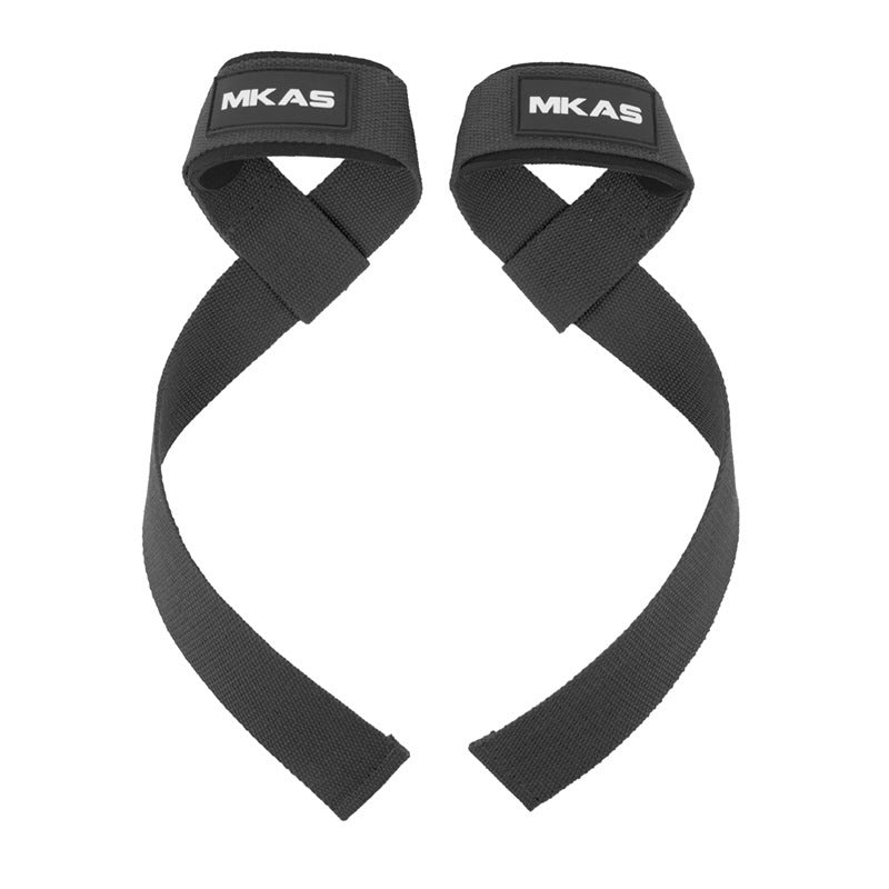 MKAS wrist lifting straps showing wrap design and stitching