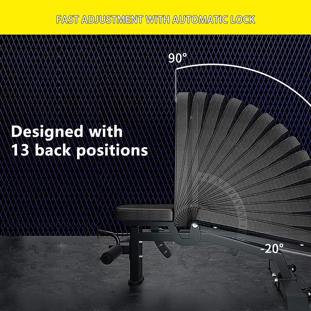 Adjustable Strength Training Bench – Foldable Home Gym Weight Bench